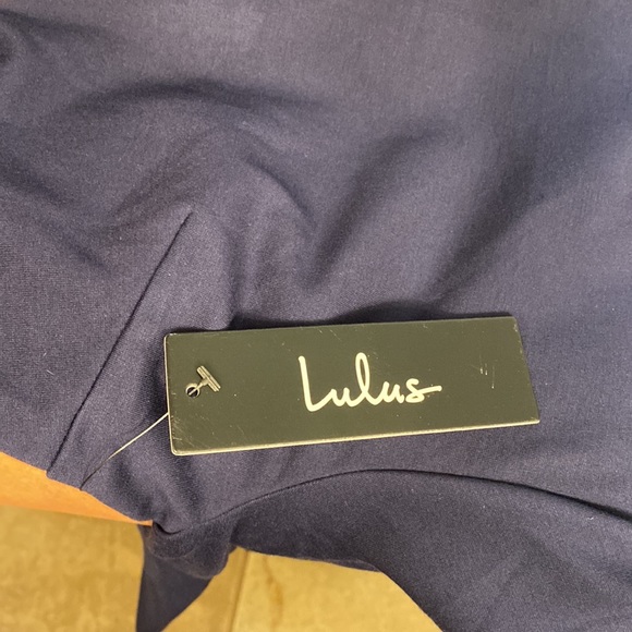 Lulus navy lined dress size small - Picture 4 of 5